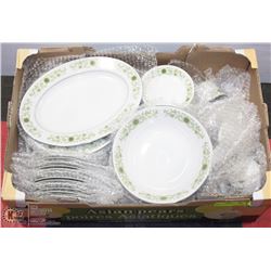 LARGE FLAT W/57-PC SET OF TOWNE HOUSE