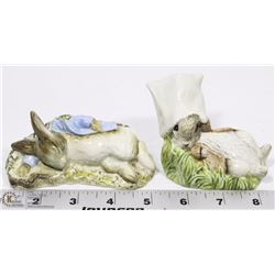 LOT OF 2 ROYAL ALBERT BEATRIX POTTERS FIGURINES