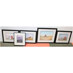 5 FRAMED ELEVATOR ARTWORK IN VARIOUS ARTISTS