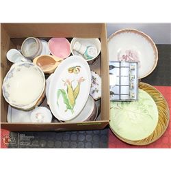 ESTATE BOX OF CERAMIC DISHES, SERVING BOWLS AND