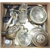 Image 1 : ESTATE BOX OF SILVER PLATED ASSORTED SERVING &