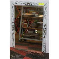VINTAGE ETCHED FRAME MIRROR