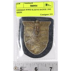 GERMAN WWII SLEEVE BADGE 1942 KRIM