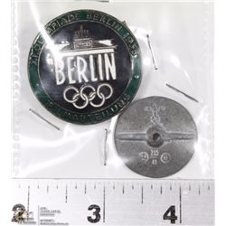 GERMAN NAZI 1936 OLYMPIC BADGE MARKED BERLIN W.51