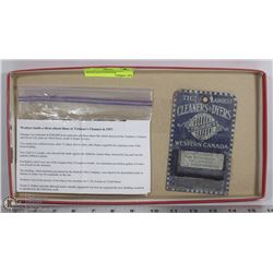 ANTIQUE ADVERTISING WALL MOUNT MATCHHOLDER