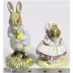 LOT OF 2 ROYAL ALBERT BEATRIX POTTERS FIGURINES