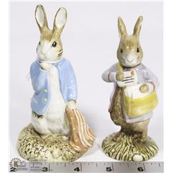 LOT OF 2 ROYAL ALBERT BEATRIX POTTERS FIGURINES