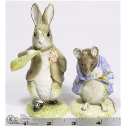 LOT OF 2 ROYAL ALBERT BEATRIX POTTERS FIGURINES