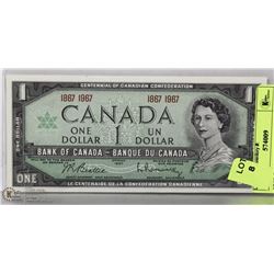 UNC CANADIAN CENTENNIAL $1.00 BILL