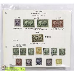 1927 CANADIAN STAMPS HISTORICAL ISSUE