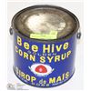 Image 1 : ANTIQUE 10LB BEEHIVE CORN SYRUP TIN