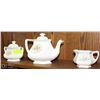Image 1 : "MADELEINE" HAND PAINTED TEAPOT, CREAM & SUGAR SET