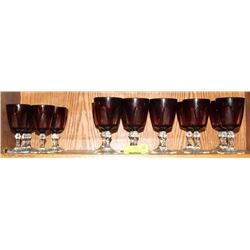 18 PC GENUINE CRANBERRY GLASSES