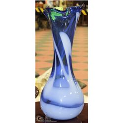 BLUE ART GLASS VASE