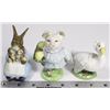 Image 1 : LOT OF 3 BEATRIX POTTER'S FIGURINES