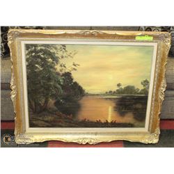 ORIGINAL OIL ON CANVAS, FRAMED BY