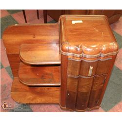 ANTIQUE WOOD CARVED END TABLE