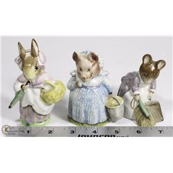LOT OF 3 BEATRIX POTTER'S FIGURINES
