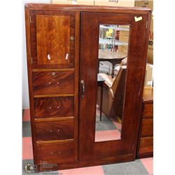 ESTATE VINTAGE WOOD ARMOIRE 45"X23"X66"H