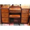 Image 1 : ESTATE VINTAGE WOOD VANITY 48"X16"X30"H