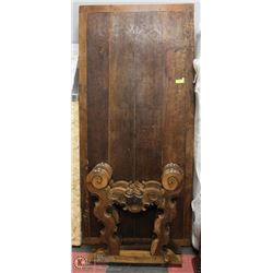 VINTAGE ESTATE HAND CARVED BUFFET TABLE AS IS