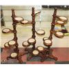 Image 1 : LOT OF 3 WOOD 6 PLACE PLANTER STANDS