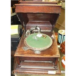 VINTAGE GRAMOPHONE WITH HANDLE