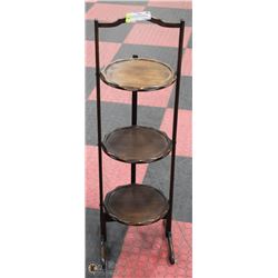 3 TIER WOOD PLANT STAND 36"H