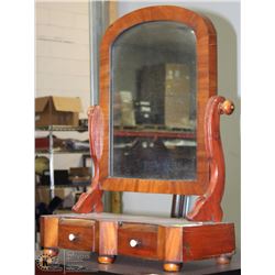 VINTAGE VANITY MIRROR WOOD FRAMED