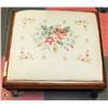 Image 1 : VINTAGE NEEDLE POINT FOOT STOOL