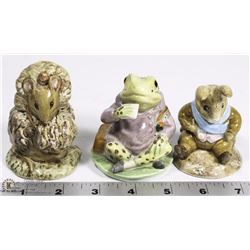 LOT OF 3 BEATRIX POTTER'S FIGURINES