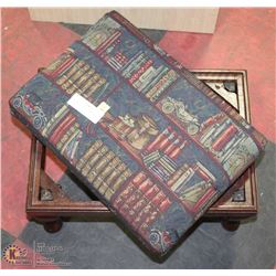 DECORATIVE BOOK FABRIC FOOT STOOL