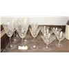 Image 1 : ETCHED CRYSTAL DESSERT CUPS & WINE GLASSES