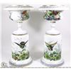 Image 1 : TWO VINTAGE DECORATIVE 2PC PLANTERS