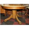 Image 1 : ROUND WOOD PEDESTAL TABLE 43X43X29