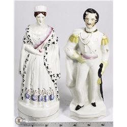QUEEN VICTORIA & PRINCE ALBERT PORCELAIN ORNAMENTS