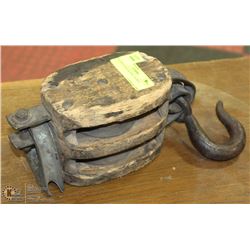 ANTIQUE BLOCK AND TACKLE