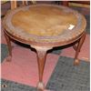 Image 1 : ANTIQUE CARVED WOOD COFFEE TABLE 28X28X18