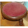 Image 1 : VINTAGE ROUND CUSHION 13" FOOTSTOOL