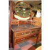 Image 2 : ART DECO DARK WOOD VANITY 72X19X60