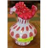 Image 1 : 1948-1957 CRANBERRY "COIN DOT" VASE FENTON ART