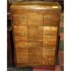 VINTAGE WOOD DRESSER 26"X16"X43"H