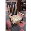 Image 2 : VINTAGE WOOD FRAMED ROCKING CHAIR