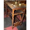 Image 2 : VINTAGE CARVED WOOD MAGAZINE STAND/SIDE TABLE