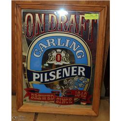 PILSENER ON DRAFT MIRROR 17X22