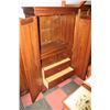 Image 2 : ANTIQUE SOLID WOOD 2 DRAWER ARMOIRE 37"X22"X76"H
