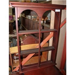 CHERRY COLOR WOOD PLATE HOLDER