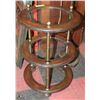 Image 1 : 3-TIER ROUND TEMPERED GLASS SIDE TABLE