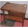 Image 1 : WOOD TEA  TRAY SIDE TABLE