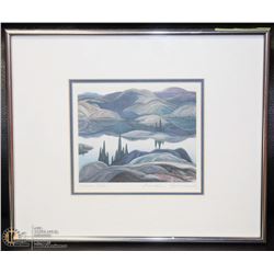 MIRROR LAKE BY FRANKLIN CARMICHAEL SIGNED MATTED